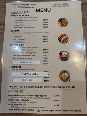 Menu photo 8 Hanoi 36 Streets Woodland, CA Menu photo 8 Hanoi 36 Streets Woodland, CA