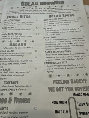 Menu photo 3 Solar Brewing Company Oak Island, NC Menu photo 3 Solar Brewing Company Oak Island, NC