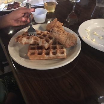 Bistro 46 - Chicken and waffles! He's a picky eater but devoured these! - Soul Food Near Me - Oklahoma City, Oklahoma Bistro 46 - Chicken and waffles! He's a picky eater but devoured these! - Soul Food Near Me - Oklahoma City, Oklahoma