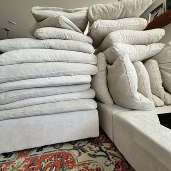 Mighty Clean Carpet Care - Cushions ready for cleaning - Carpet Cleaning Near Me Mighty Clean Carpet Care - Cushions ready for cleaning - Carpet Cleaning Near Me