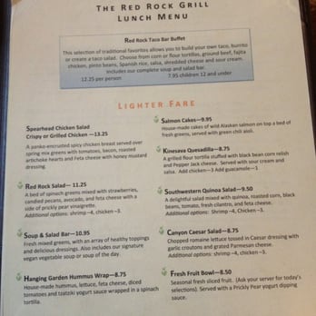 Red Rock Grill - Lunch menu - American Near Me - Springdale, Utah Red Rock Grill - Lunch menu - American Near Me - Springdale, Utah