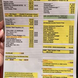 Silver Star Bar - Menu