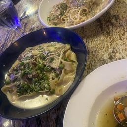 Truffle pappardelle and chicken Alfredo Wedding soup Truffle pappardelle and chicken Alfredo Wedding soup