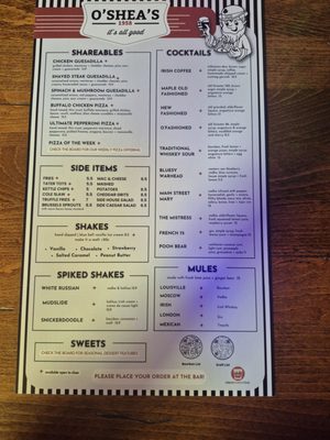 Menu photo 2 Patrick O’Shea’s Louisville, KY Menu photo 2 Patrick O’Shea’s Louisville, KY