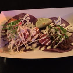 Breddo's Tacos - Baja fish and 10 hr short rib taco (£7)