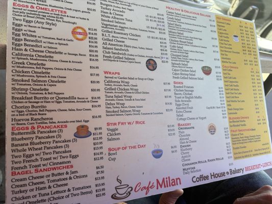 Menu photo 2 Cafe Milan Playa Del Rey, CA Menu photo 2 Cafe Milan Playa Del Rey, CA