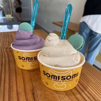 Somisomi - milk tea soft serve ube soft serve - Ice Cream & Frozen Yogurt Near Me - Katy, Texas
