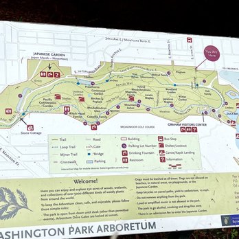 Washington Park Arboretum - Simpler map of entire park (Map is on its side with North on the right, South on the left, West on the top & East on the bottom) - Parks Near Me - Seattle, Washington Washington Park Arboretum - Simpler map of entire park (Map is on its side with North on the right, South on the left, West on the top & East on the bottom) - Parks Near Me - Seattle, Washington