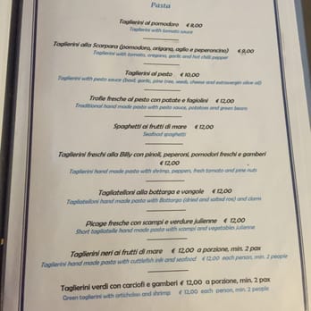 Trattoria dal Billy - Menu - Italian Near Me - Manarola, SP Trattoria dal Billy - Menu - Italian Near Me - Manarola, SP