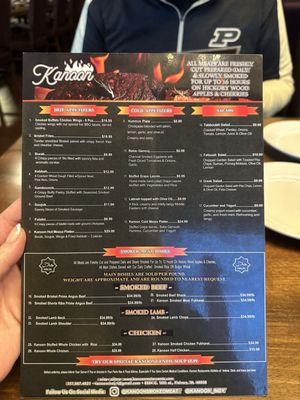 Menu photo 1 Kanoon Smoked Meat & Steakhouse Fishers, IN