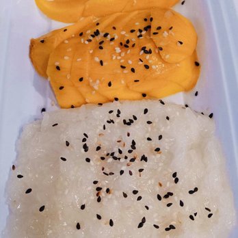 Thai Lao Restaurant - Mango sticky rice for dessert - Thai Near Me - Hercules, California Thai Lao Restaurant - Mango sticky rice for dessert - Thai Near Me - Hercules, California