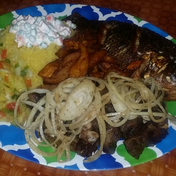 Ecowas African Restaurant - Attieke, Fish, goat meat, and plaintain - African Near Me - Philadelphia, Pennsylvania Ecowas African Restaurant - Attieke, Fish, goat meat, and plaintain - African Near Me - Philadelphia, Pennsylvania