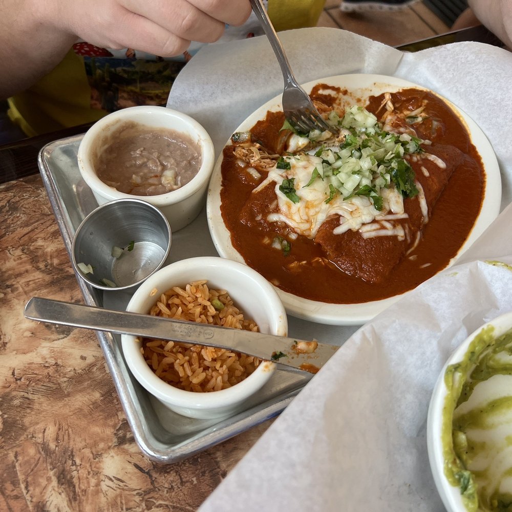 Del Barrio Cafe - Tinga chicken enchiladas - Mexican Near Me - Midvale, Utah