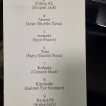 Aji Kiji - September omakase menu - Sushi Bars Near Me - San Francisco, California