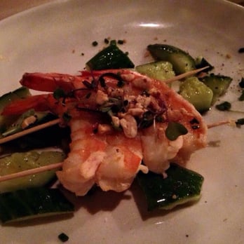 Roost - Spicy Poached Gulf Jumbo Shrimp. Nutty, tangy, refreshing, and filling. - New American Near Me - Houston, Texas Roost - Spicy Poached Gulf Jumbo Shrimp. Nutty, tangy, refreshing, and filling. - New American Near Me - Houston, Texas