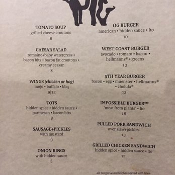 The Hidden Pig - Open (limited) menu. Will expand in a week or two. - Burgers Near Me - Haverhill, Massachusetts The Hidden Pig - Open (limited) menu. Will expand in a week or two. - Burgers Near Me - Haverhill, Massachusetts