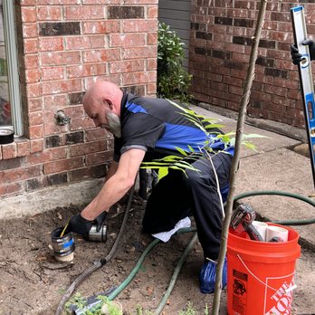 Bow Tie Plumbing - Bobby testing a sewer line for leaks. Uploaded May 2024 - Plumbing Near Me - Mansfield, Texas