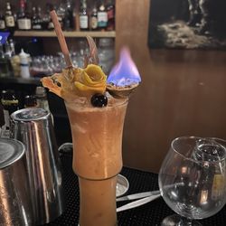 Irish Viking - Delicious fruited cocktail aflame!