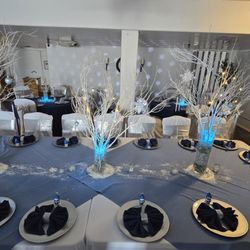 Celebrations Party Spot - Winter wonderland in our smaller Onyx room
