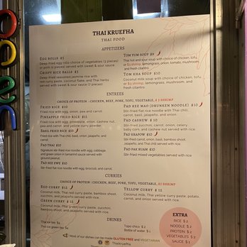Thai Kruefha - Menu - Food Trucks Near Me - Austin, Texas