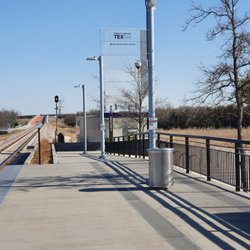 Trinity Metro TexRail - DFW Airport North Station - East (Airport) facing from platform