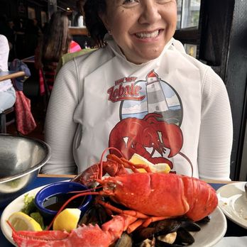 Boston Sail Loft - Whole Steamed lobster serve with a helping of mussels. - Bars Near Me - Boston, Massachusetts