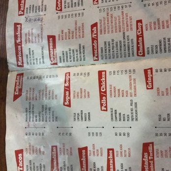 Mentiritas - Menu - Bars Near Me - Ixtapa Zihuatanejo, GRO