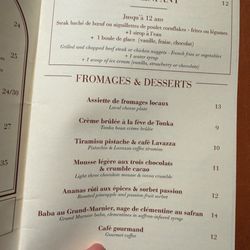 L'Apostrophe - Menu