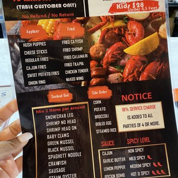 Rock & Toss Crab House - Menu - Seafood Near Me - Bowie, Maryland