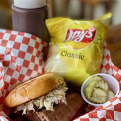 Sundance Pit BBQ - Sliced Brisket Sandwich