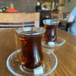 Avishan Authentic Middle East Grill - Welcome saffron tea by Avishan