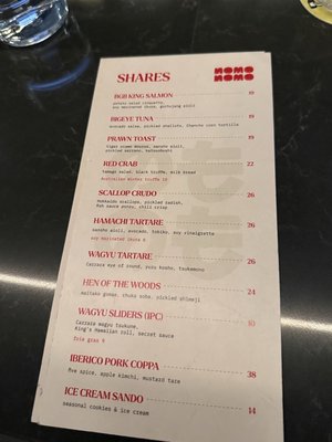 Menu photo 1 Nomo Nomo Vancouver, BC Menu photo 1 Nomo Nomo Vancouver, BC