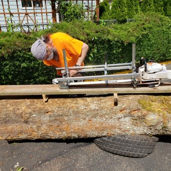 Westside Tree Care - Derek setting up the mill - Tree Services Near Me Westside Tree Care - Derek setting up the mill - Tree Services Near Me