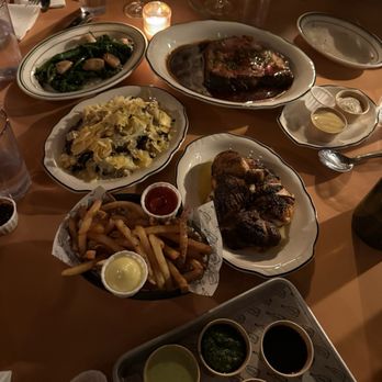 Picnic - Fries, cabbage, prime rib, broccoli and turnip, and the half chicken with sauces. We went back for round two of the cabbage - Wine Bars Near Me - Philadelphia, Pennsylvania