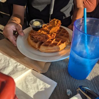 The Surfing Pig - Chicken and waffles for the win! - Seafood Near Me - North Wildwood, New Jersey The Surfing Pig - Chicken and waffles for the win! - Seafood Near Me - North Wildwood, New Jersey