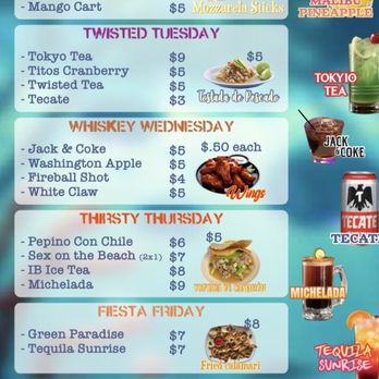 Coral - Menu May 2024 - Sports Bars Near Me - Imperial Beach, California
