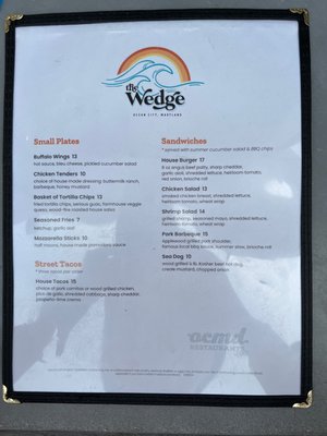 Menu photo 8 The Wedge Ocean City, MD Menu photo 8 The Wedge Ocean City, MD