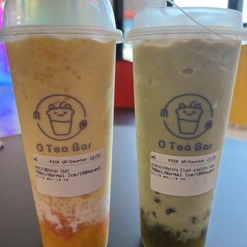 O Tea Bar - Mango Sago and Matcha Slush with Matcha Boba - Bubble Tea Near Me - Las Vegas, Nevada
