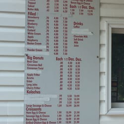 Madisonville Donuts - Menu at the drive thru