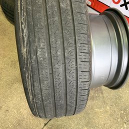 Thread bearing tire on inside.
