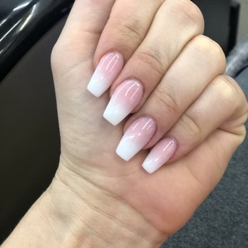 Nails Design - Ombré pink and white - Nail Salons Near Me - Wahiawa, Hawaii Nails Design - Ombré pink and white - Nail Salons Near Me - Wahiawa, Hawaii