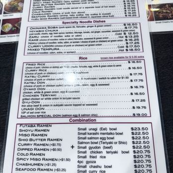 Futaba Japanese Restaurant - Menu - Ramen Near Me - Northridge, California