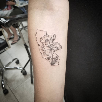 The Tattoo Gallery - Freshly done California tattoo by Alex Coulter - Tattoo Near Me - Huntington Beach, California