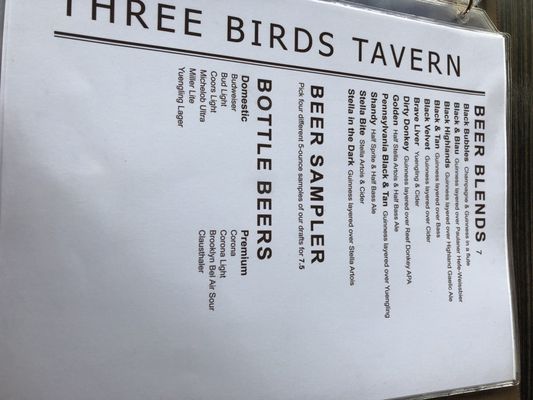 Menu photo 6 Three Birds Tavern St. Petersburg, FL Menu photo 6 Three Birds Tavern St. Petersburg, FL