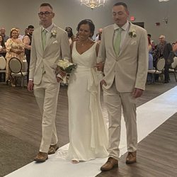 Florian Hall - The beautiful Bride walked down the aisle by her two handsome sons Ryan and Brandan