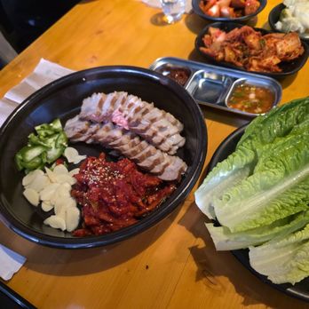 Mr. Tang - Bossam!  They only give you 4 lettuce and when you ask for more, they give you 4 more for $4!!! Wtf - Korean Near Me - Aurora, Colorado