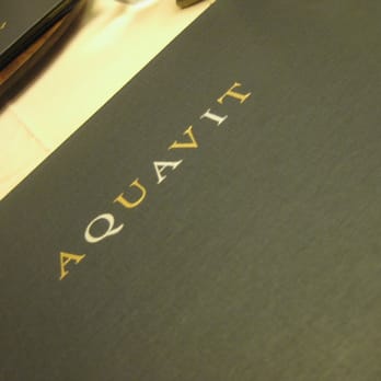 Aquavit - menu. - Scandinavian Near Me - New York, New York