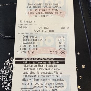 IHOP - 42 pesos por una porción de aguacate ? - Breakfast & Brunch Near Me - Tijuana, BCN