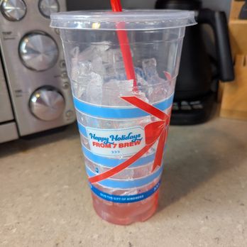 7 Brew Coffee - About 3x more ice than I would have used if I made it myself. - Coffee & Tea Near Me - Ellisville, Missouri