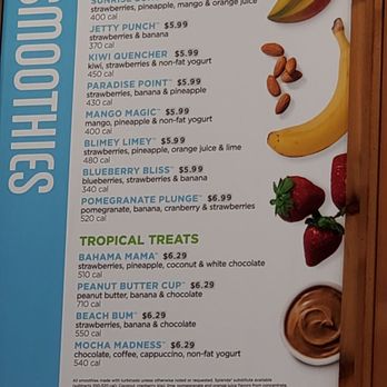 Tropical Smoothie Cafe - Smoothie menu - Juice Bars & Smoothies Near Me - Williamsville, New York